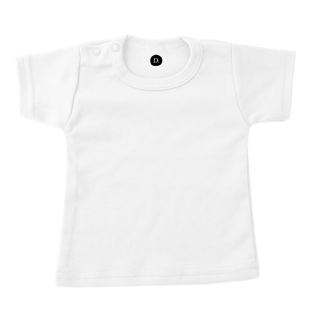 Dotsy.nl T-shirt 50/56 / Wit / Korte mouw Kindershirt met naam woonaccessoires homedecoratie