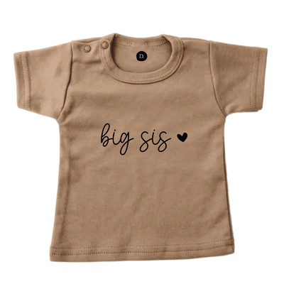 Dotsy.nl T-shirt Kindershirt big sis hartje woonaccessoires homedecoratie