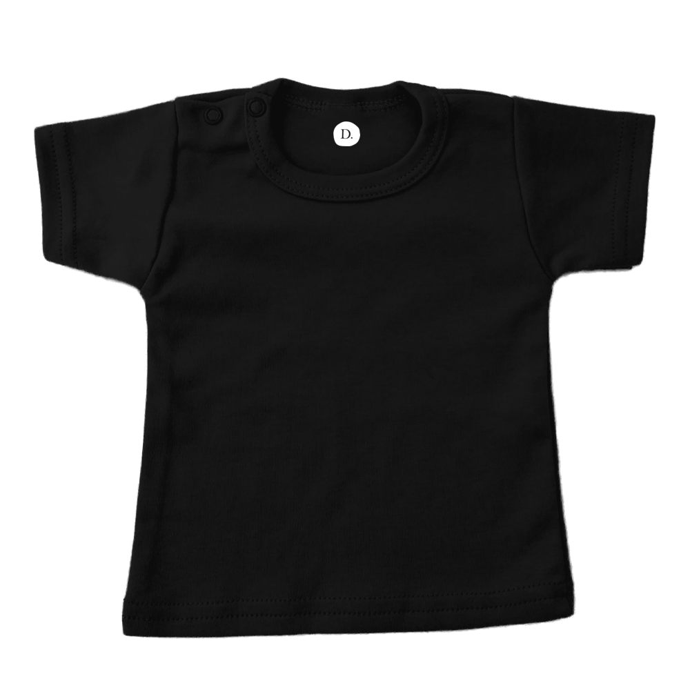 Dotsy.nl T-shirt 50/56 / Zwart / Korte mouw Kindershirt met naam woonaccessoires homedecoratie