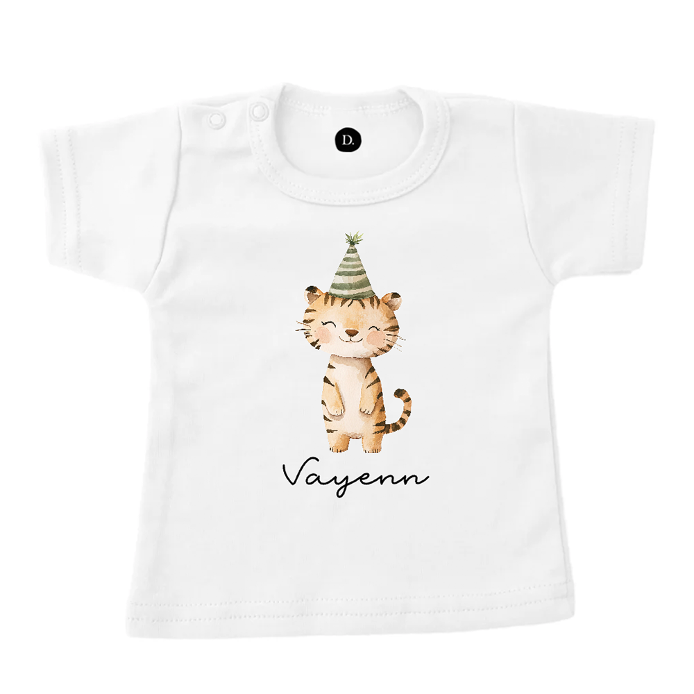 Dotsy.nl T-shirt Kindershirt verjaardag tijgertje met naam Kindershirt verjaardag tijgertje met naam woonaccessoires homedecoratie