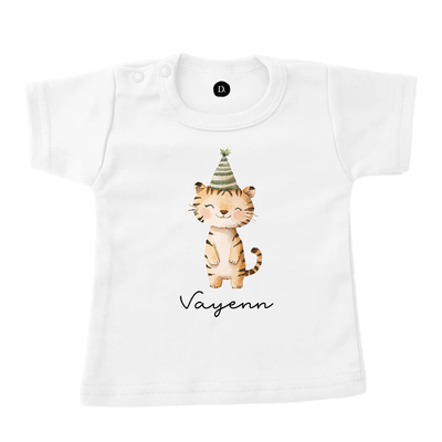 Dotsy.nl T-shirt Kindershirt verjaardag tijgertje met naam Kindershirt verjaardag tijgertje met naam woonaccessoires homedecoratie