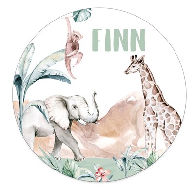 Label2X Muurcirkel kids 40 cm / Forex MEGASALE Muurcirkel 60 cm MET NAAM FINN MEGASALE Muurcirkel 60 cm MET NAAM FINN woonaccessoires homedecoratie