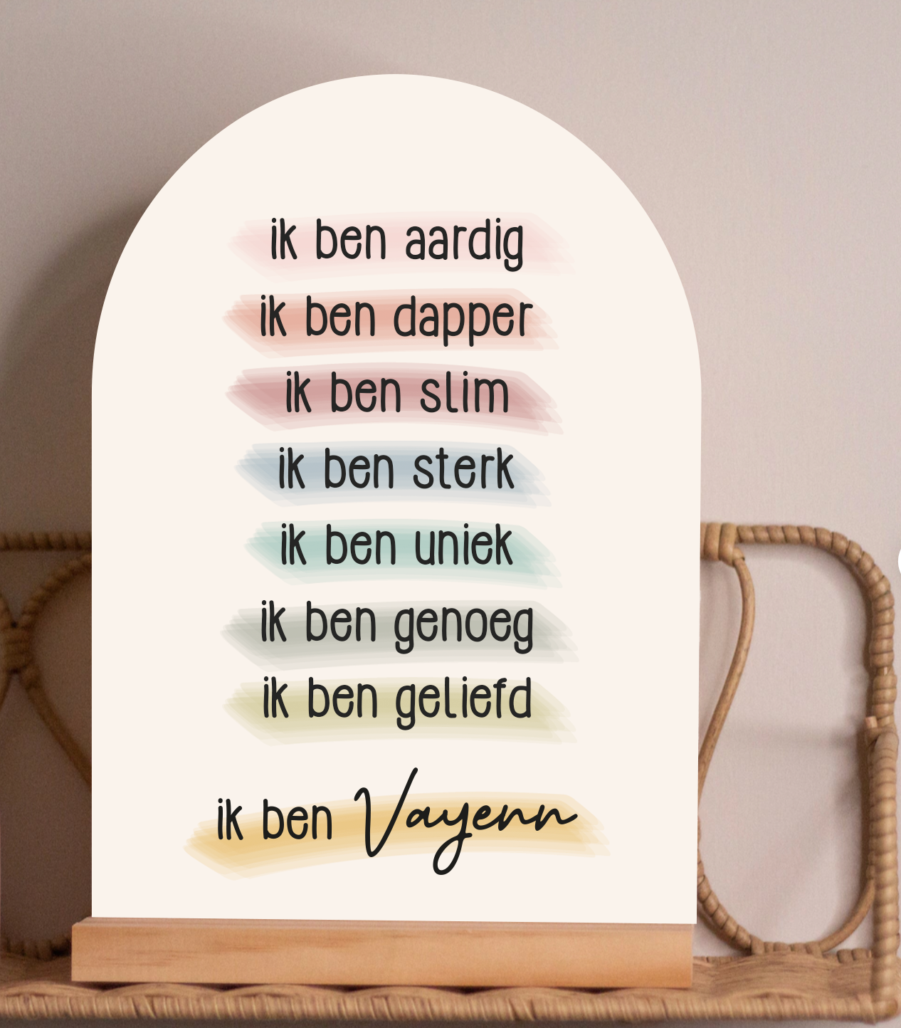 Label2X Woondecoratie Affirmatie boogje kleurrijk woonaccessoires homedecoratie