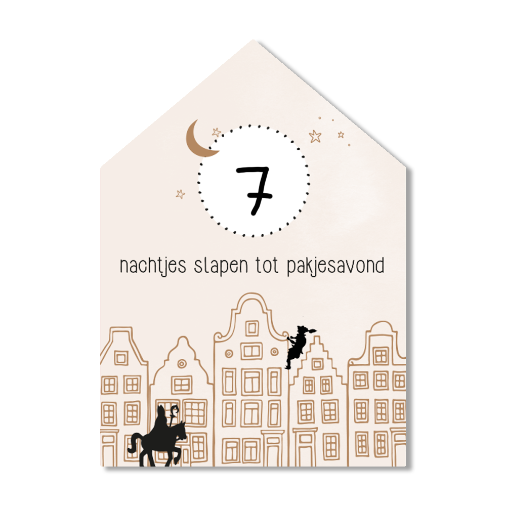 Label2X Aftelkalender Aftelkalender ... nachtjes tot pakjesavond woonaccessoires homedecoratie