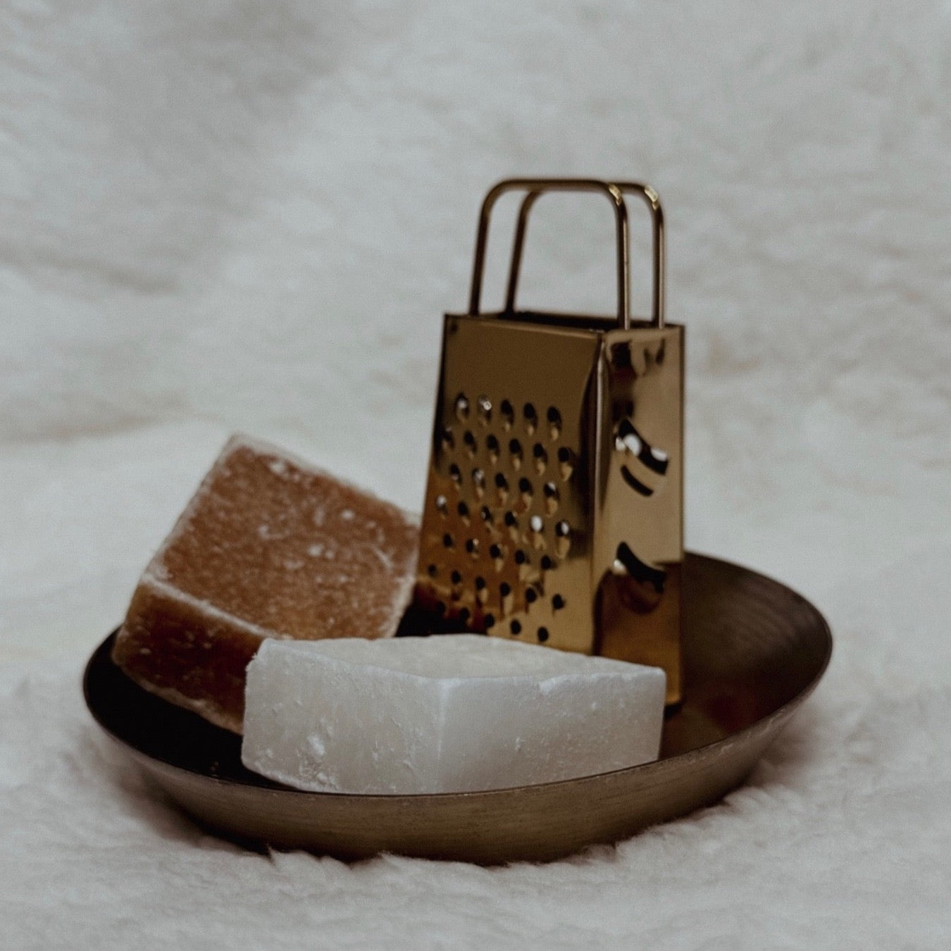 Label2X Amberblokjes Amberblokjes gift set goud woonaccessoires homedecoratie