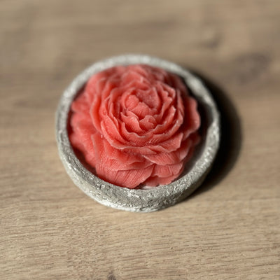 Label2X Kerstmis Amberroosje red rose met schaaltje woonaccessoires homedecoratie