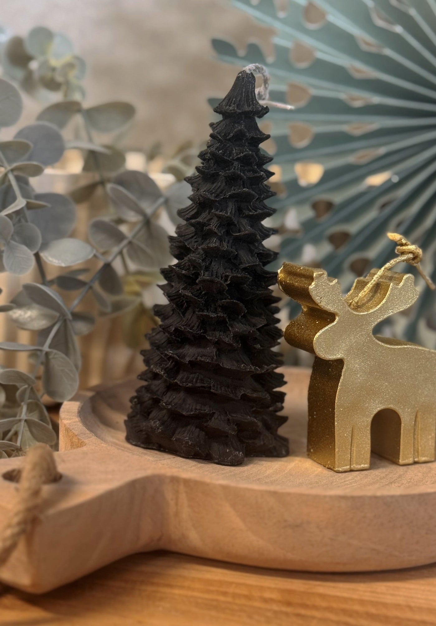 Label2X B.V. Kerstplankje met kaarsjes Kerstplankje met kaarsjes woonaccessoires homedecoratie