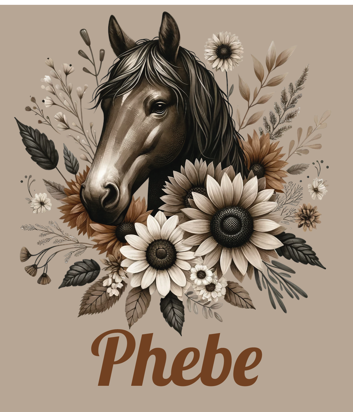 Label2X B.V. Paard 4 Tas naturel TN-P4 woonaccessoires homedecoratie