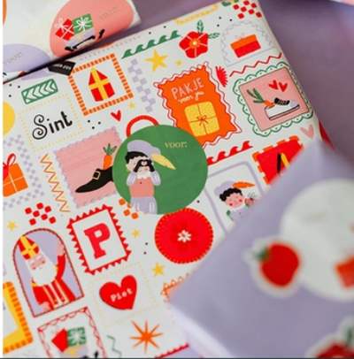 Label2X B.V. Sinterklaas Als cadeautje inpakken (1 artikel) CV-2 Als cadeautje inpakken (1 artikel) woonaccessoires homedecoratie