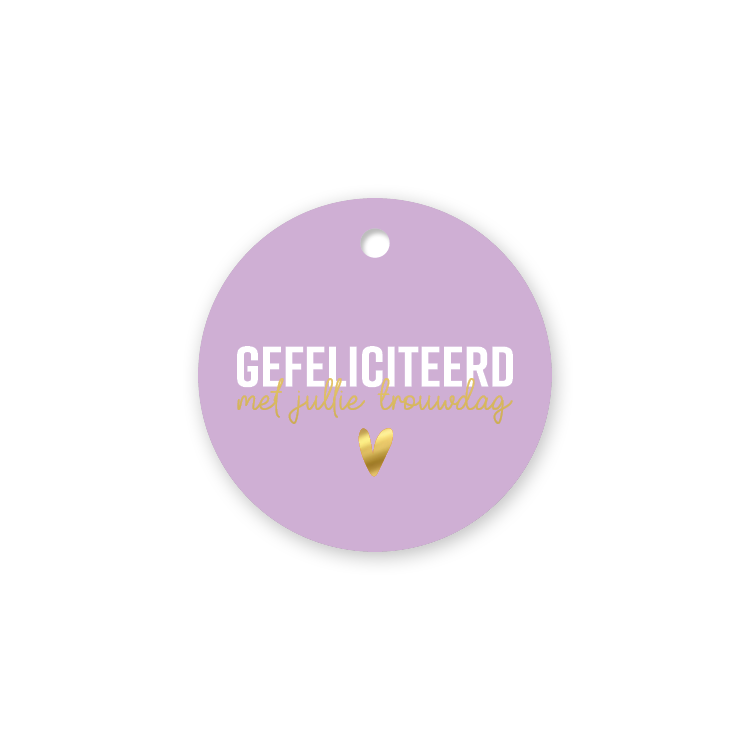 Label2X Kaarten Cadeaulabel gefeliciteerd met jullie trouwdag Cadeaulabel gefeliciteerd met jullie trouwdag woonaccessoires homedecoratie