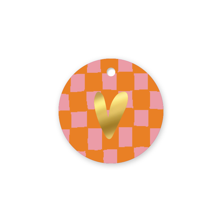 Label2X Kaarten Cadeaulabel grid hart Cadeaulabel grid hart woonaccessoires homedecoratie