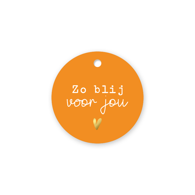 Label2X Kaarten Cadeaulabel zo blij voor jou Cadeaulabel zo blij voor jou woonaccessoires homedecoratie
