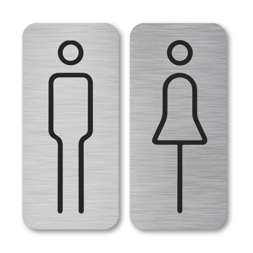 Label2X deurbordje bedrijf Deurbordje bedrijf toiletten afgeronde hoeken woonaccessoires homedecoratie