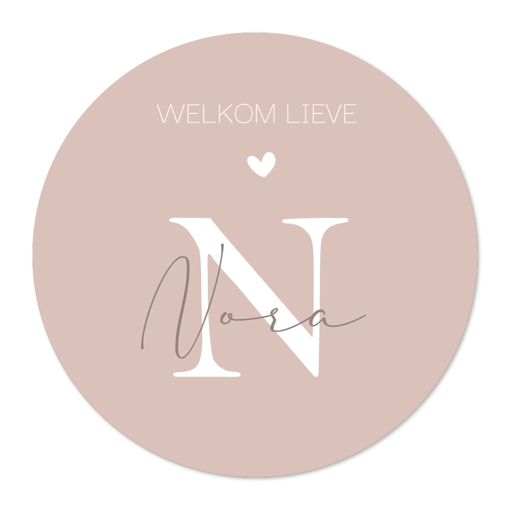 Label2X Geboorte raamsticker Geboorte raamsticker Nora woonaccessoires homedecoratie