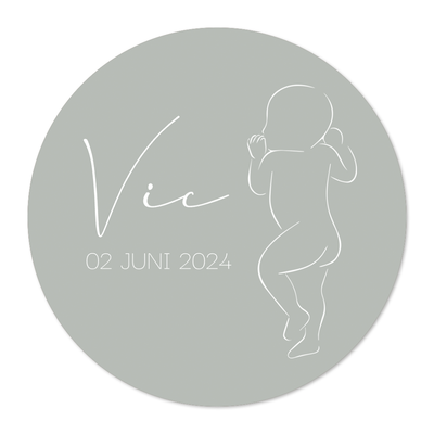 Label2X Geboorte raamsticker Geboorte raamsticker Vic woonaccessoires homedecoratie