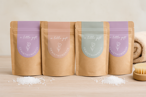 Label2X Giftzakje badzout a little gift lavendel Giftzakje badzout a little gift lavendel woonaccessoires homedecoratie