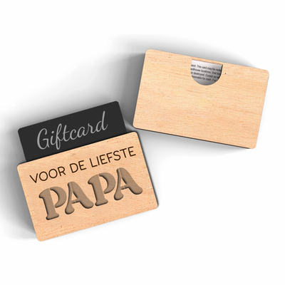 Label2X Houten giftcard houder woonaccessoires homedecoratie