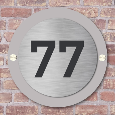 Label2X Losse huisnummers Huisnummerbord rond dubbel rvslook Huisnummerbord rond dubbel rvslook woonaccessoires homedecoratie