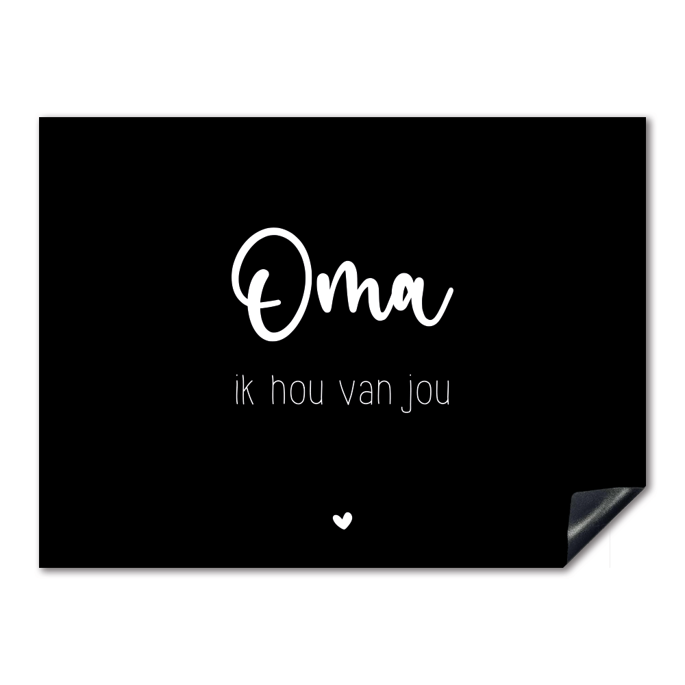 Label2X Inductiebeschermer oma ik hou van jou woonaccessoires homedecoratie