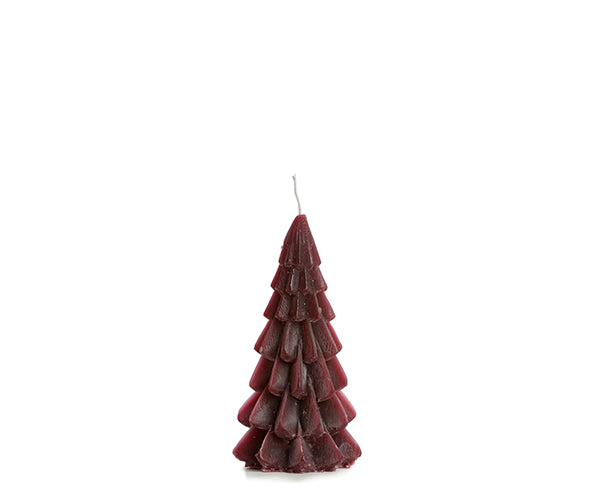Label2X Kerstmis Kaars kerstboom aubergine XS Kaars kerstboom aubergine XS woonaccessoires homedecoratie