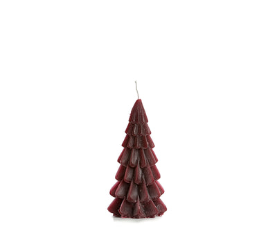 Label2X Kerstmis Kaars kerstboom aubergine XS Kaars kerstboom aubergine XS woonaccessoires homedecoratie