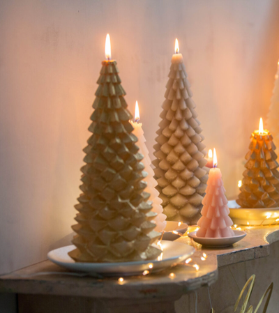 Label2X Kerstmis Kaars kerstboom lichtgroen XS woonaccessoires homedecoratie