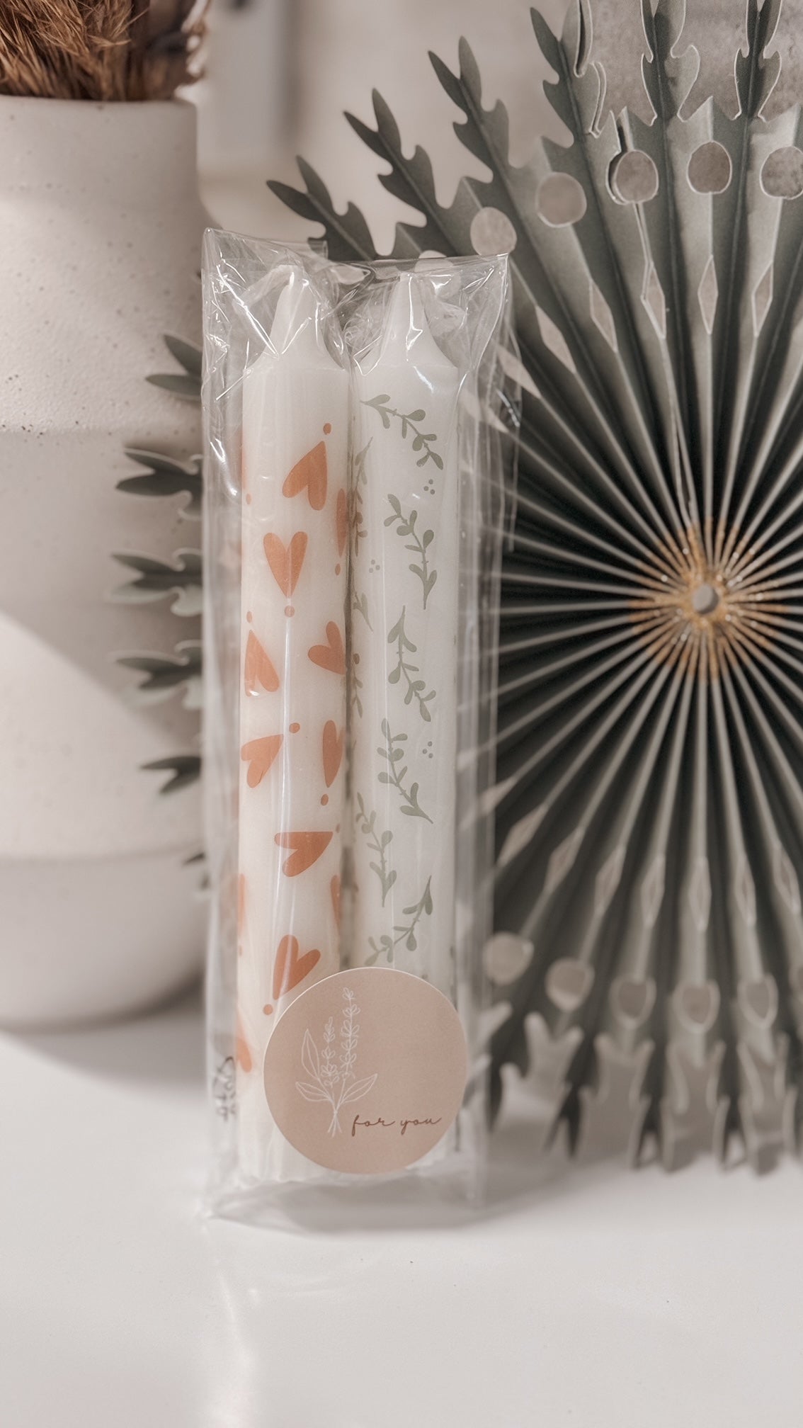 Label2X Kerstmis Kaarsen set hartje leaf woonaccessoires homedecoratie