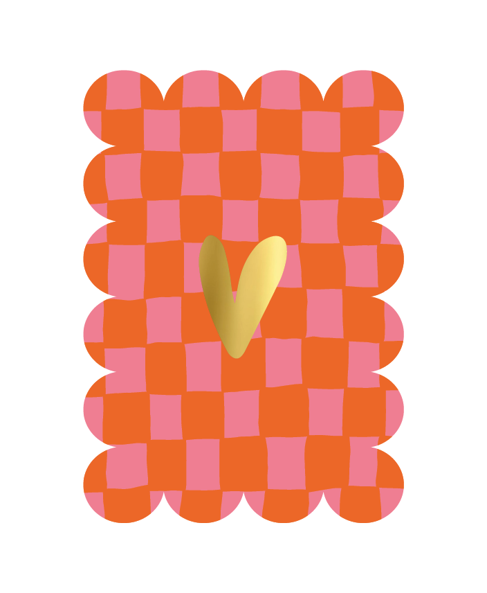Label2X Kaarten Kaart bubble hart grid Kaart bubble hart grid woonaccessoires homedecoratie
