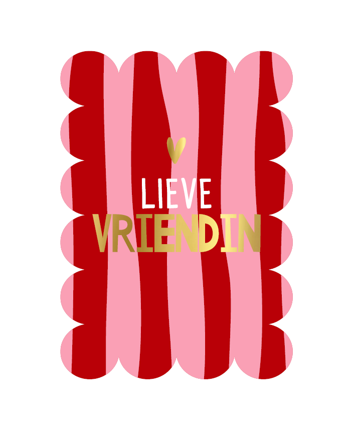 Label2X Kaarten Kaart bubble lieve vriendin Kaart bubble lieve vriendin woonaccessoires homedecoratie