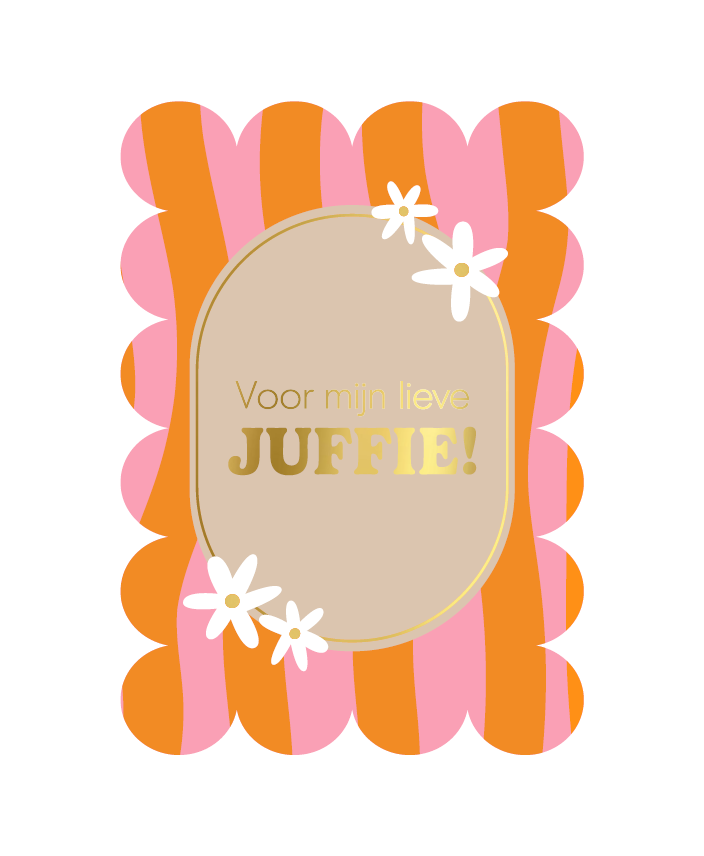 Label2X Kaarten Kaart bubble voor mijn lieve juffie Kaart bubble voor mijn lieve juffie woonaccessoires homedecoratie