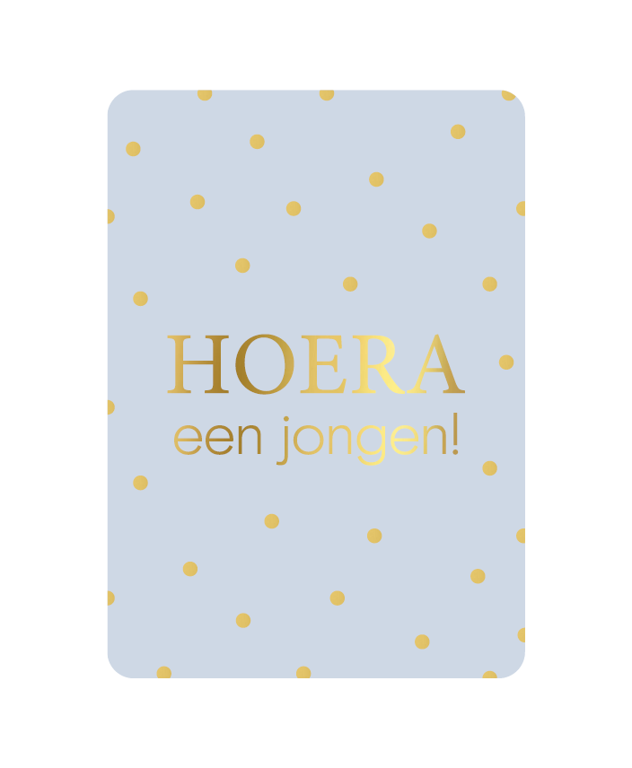 Label2X Kaarten Kaart hoera een jongen Kaart hoera een jongen woonaccessoires homedecoratie