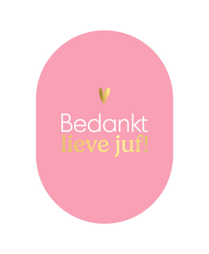 Label2X Kaarten Kaart ovaal bedankt lieve juf Kaart ovaal bedankt lieve juf woonaccessoires homedecoratie