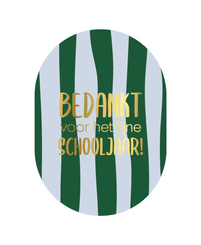 Label2X Kaarten Kaart ovaal bedankt voor het fijne schooljaar Kaart ovaal bedankt voor het fijne schooljaar woonaccessoires homedecoratie