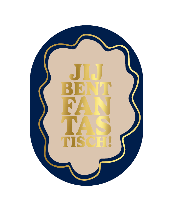 Label2X Kaarten Kaart ovaal jij bent fantastisch Kaart ovaal jij bent fantastisch woonaccessoires homedecoratie