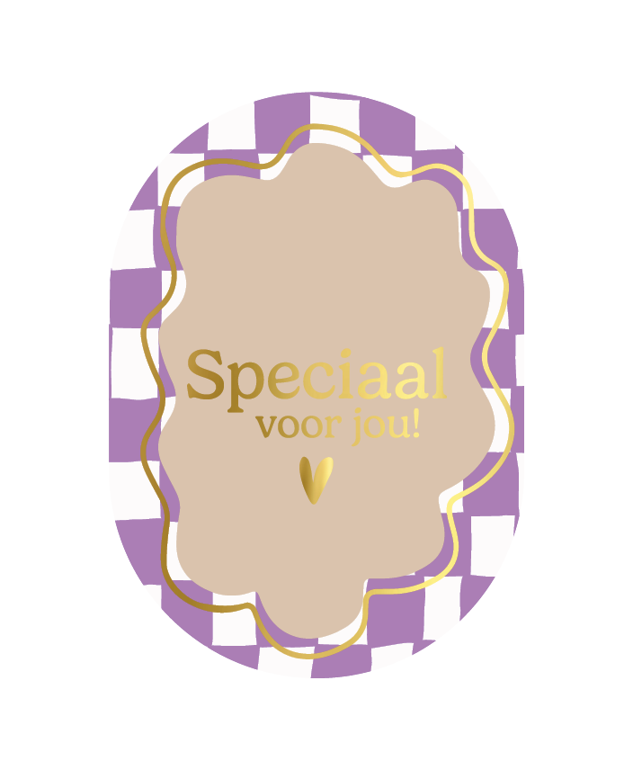 Label2X Kaarten Kaart ovaal speciaal voor jou Kaart ovaal speciaal voor jou woonaccessoires homedecoratie