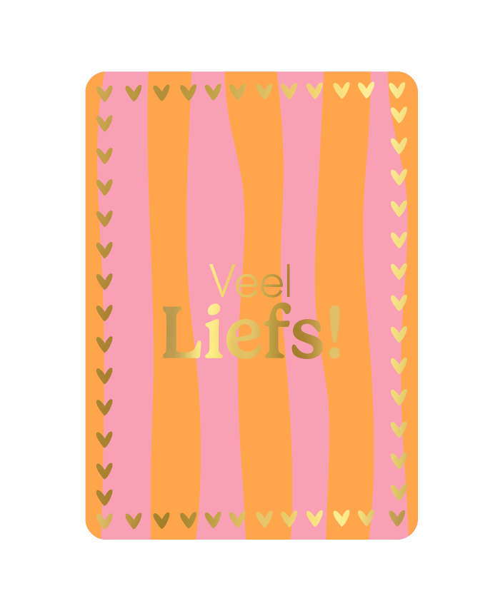 Label2X Kaarten Kaart veel liefs hartjes Kaart veel liefs hartjes woonaccessoires homedecoratie