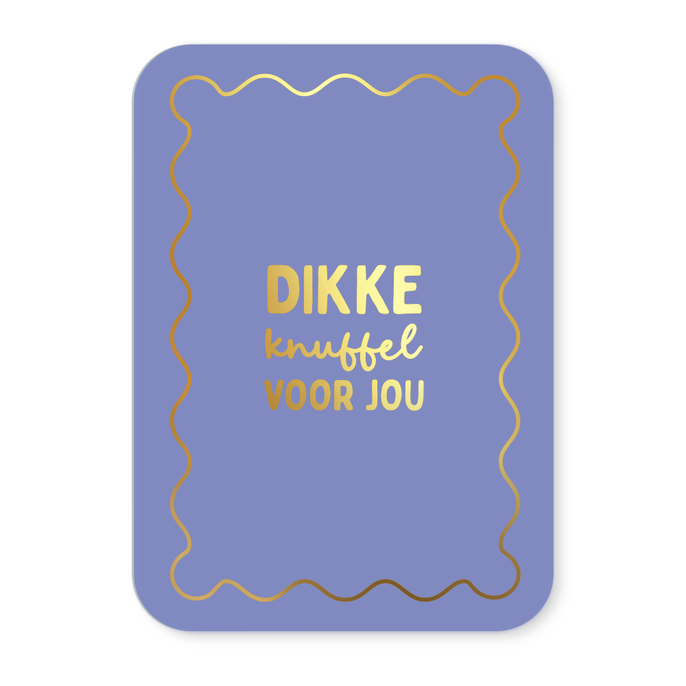 Label2X Kaarten Kaartje dikke knuffel voor jou (goudfolie) Kaartje dikke knuffel voor jou (goudfolie) woonaccessoires homedecoratie