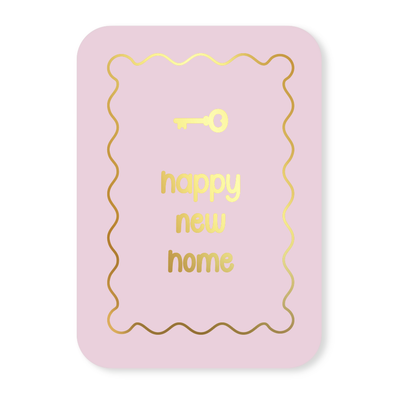 Label2X Kaarten Kaartje happy new home (goudfolie) Kaartje happy new home (goudfolie) woonaccessoires homedecoratie