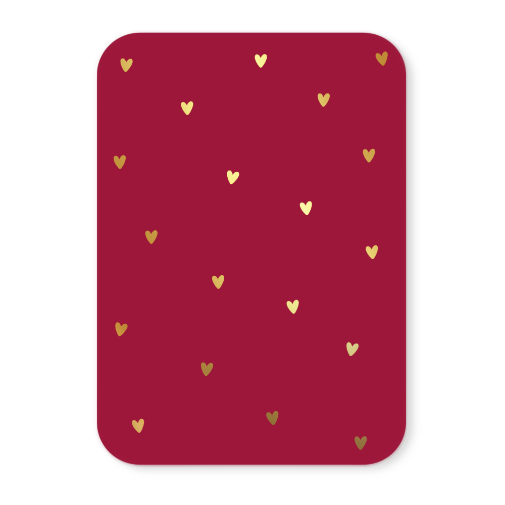 Label2X Kaarten Kaartje hartjes (goudfolie) Kaartje hartjes (goudfolie) woonaccessoires homedecoratie