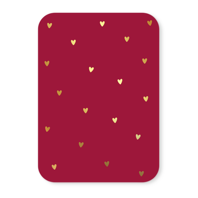 Label2X Kaarten Kaartje hartjes (goudfolie) Kaartje hartjes (goudfolie) woonaccessoires homedecoratie