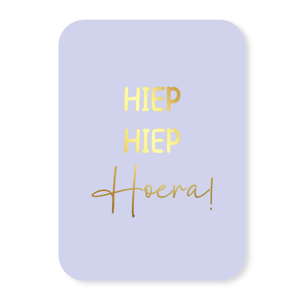 Label2X Kaarten Kaartje hiephiep hoera (goudfolie) Kaartje hiephiep hoera (goudfolie) woonaccessoires homedecoratie