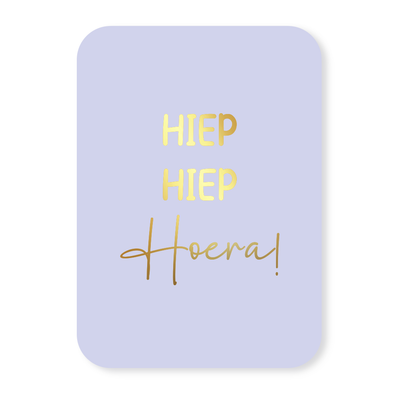 Label2X Kaarten Kaartje hiephiep hoera (goudfolie) Kaartje hiephiep hoera (goudfolie) woonaccessoires homedecoratie