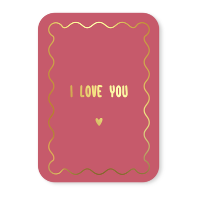 Label2X Kaarten Kaartje i love you (goudfolie) Kaartje i love you (goudfolie) woonaccessoires homedecoratie