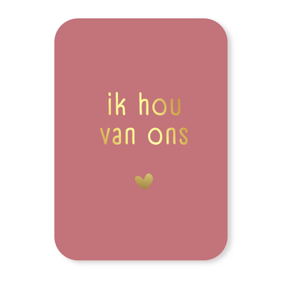 Label2X Kaarten Kaartje ik hou van ons (goudfolie) Kaartje ik hou van ons (goudfolie) woonaccessoires homedecoratie