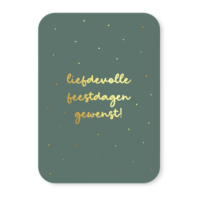 Label2X Kaarten Kaartje liefdevolle feestdagen gewenst (goudfolie) Kaartje liefdevolle feestdagen gewenst (goudfolie) woonaccessoires homedecoratie