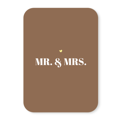 Label2X Kaarten Kaartje mr & mrs (goudfolie) Kaartje mr & mrs (goudfolie) woonaccessoires homedecoratie