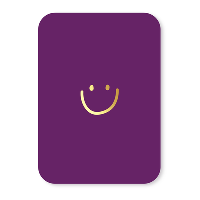 Label2X Kaarten Kaartje smiley (goudfolie) Kaartje smiley (goudfolie) woonaccessoires homedecoratie