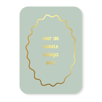 Label2X Kaarten Kaartje voor de leukste collega (goudfolie) Kaartje voor de leukste collega (goudfolie) woonaccessoires homedecoratie