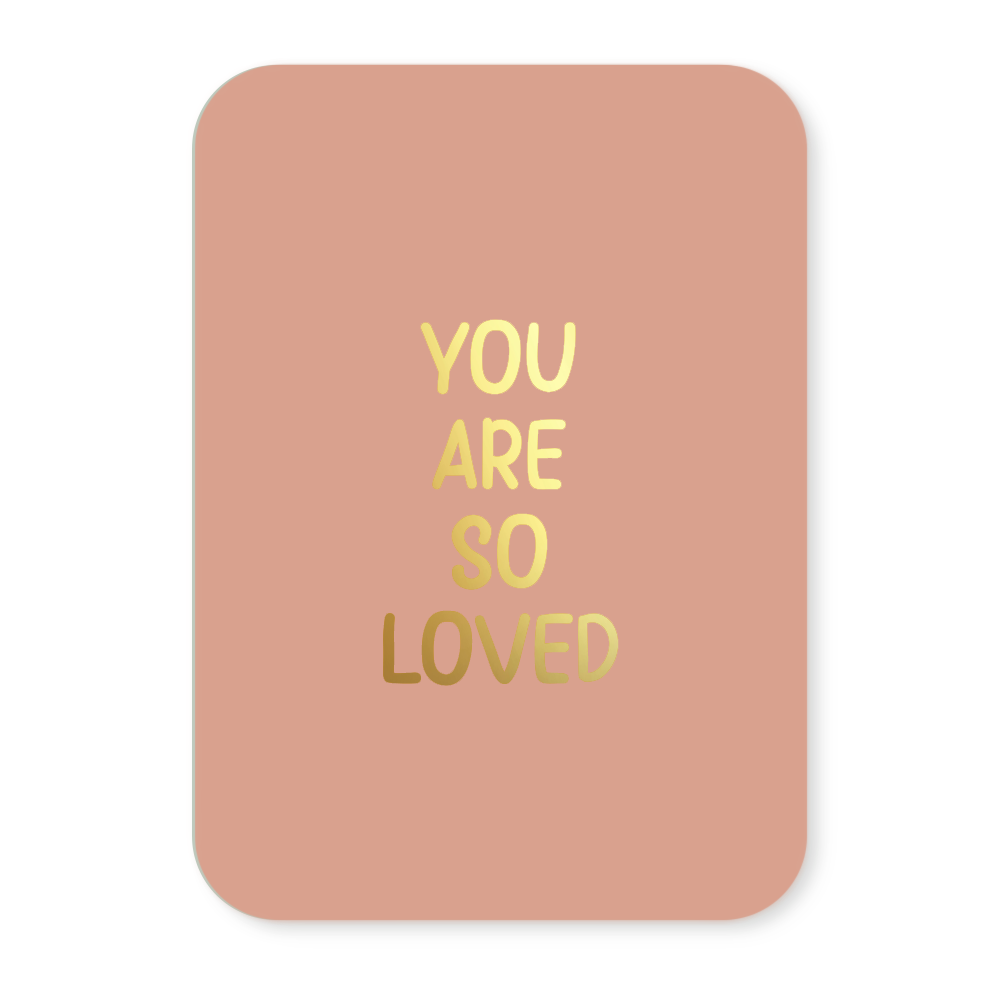 Label2X Kaarten Kaartje you are so loved (goudfolie) Kaartje you are so loved (goudfolie) woonaccessoires homedecoratie