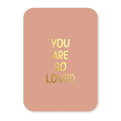 Label2X Kaarten Kaartje you are so loved (goudfolie) Kaartje you are so loved (goudfolie) woonaccessoires homedecoratie